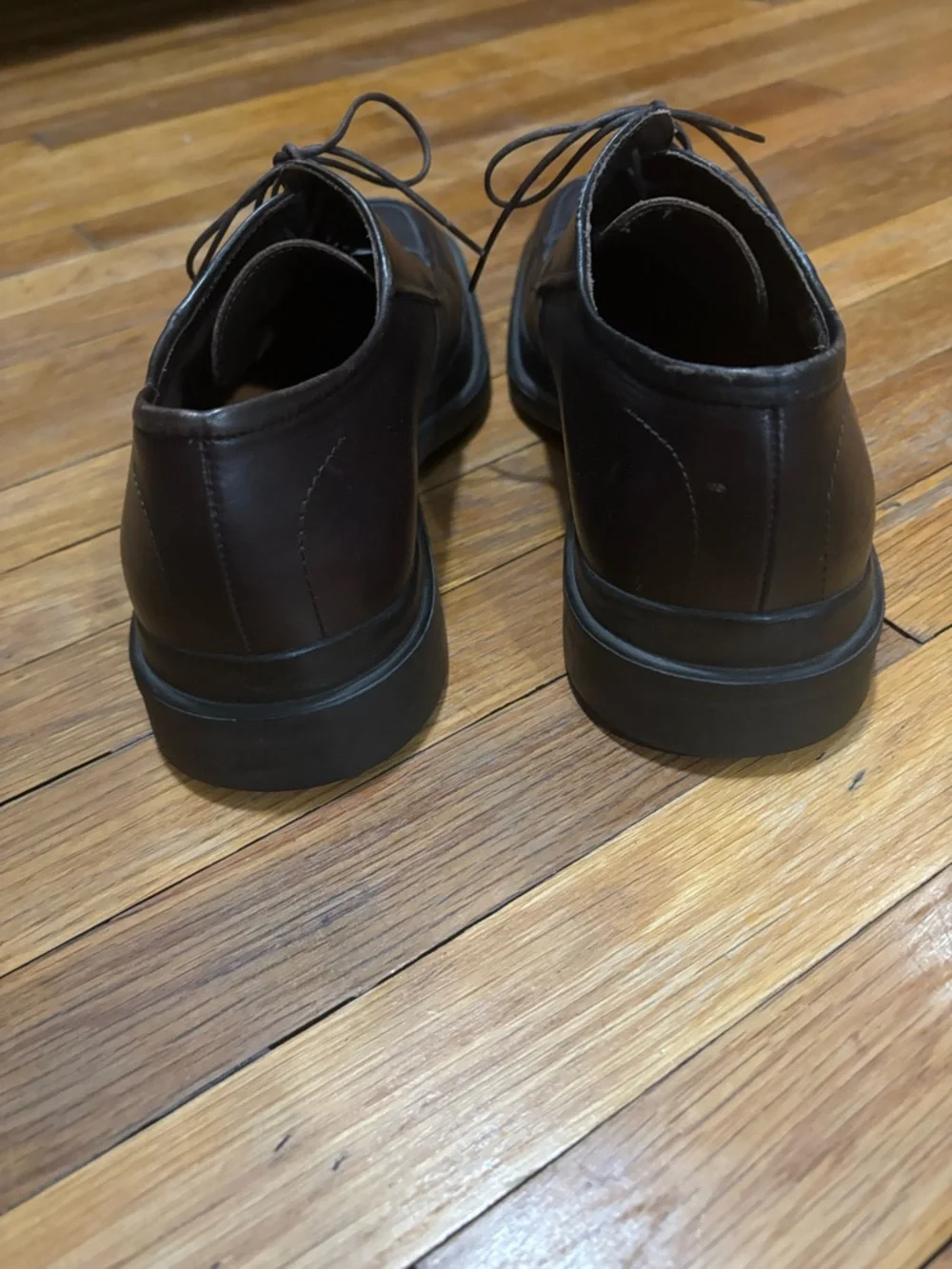 Classic Men's Hugo boss chocolate brown Leather Lace-Up Dress Shoes